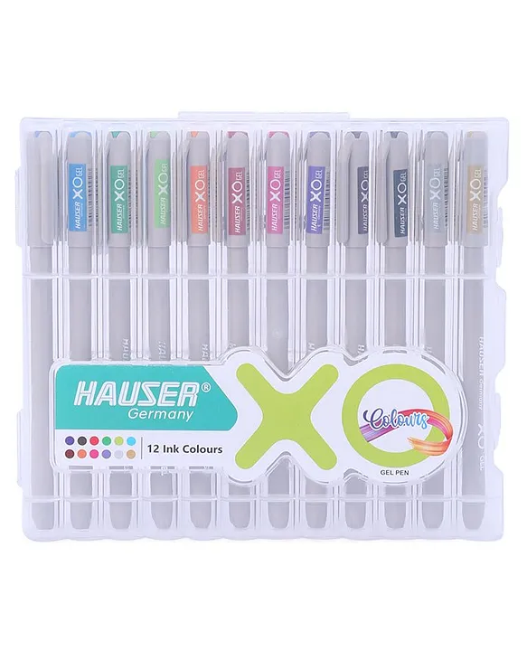 Flair Hauser XO Colours Gel Pens Pack of 12 Ink Colors