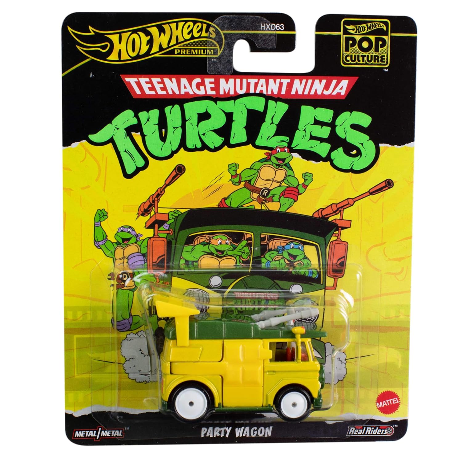 Hot Wheels TMNT Party Wagon, Die-Cast Replica from Popular Movie, TV Show or Video Game